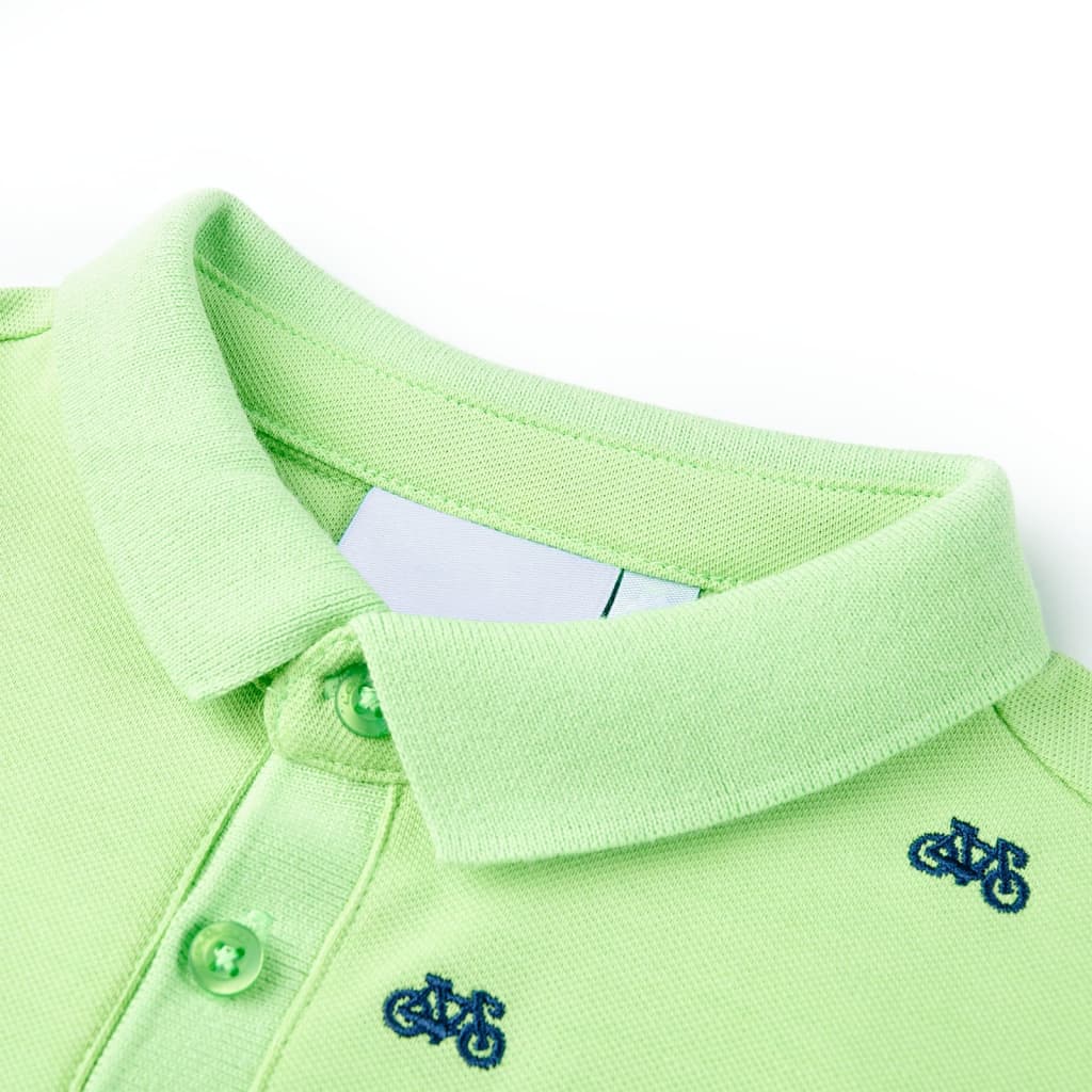 VidaXL børne poloshirt 104 neongrøn