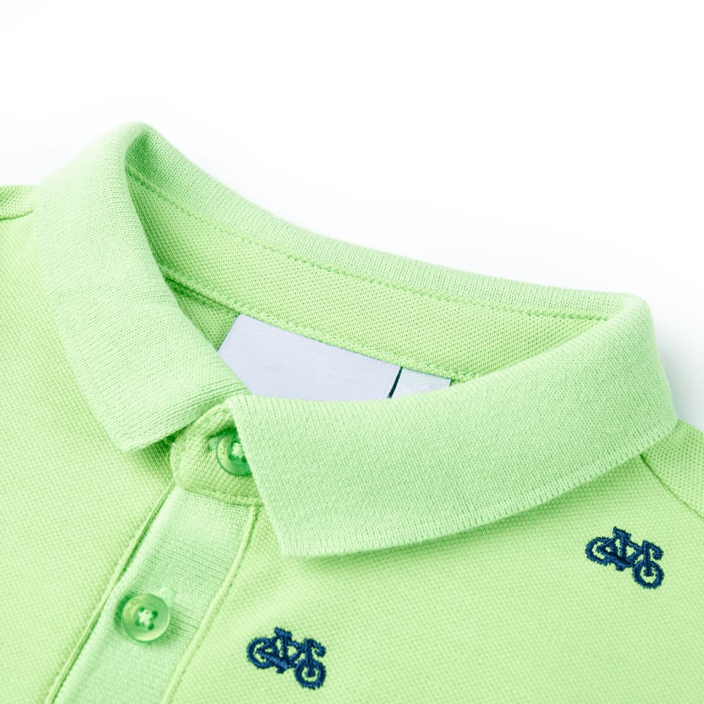 VidaXL børne poloshirt 128 neongrøn
