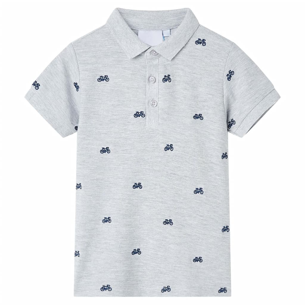Vidaxl børne poloshirt 104 blandet grå