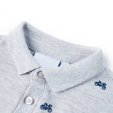 Vidaxl børne poloshirt 104 blandet grå