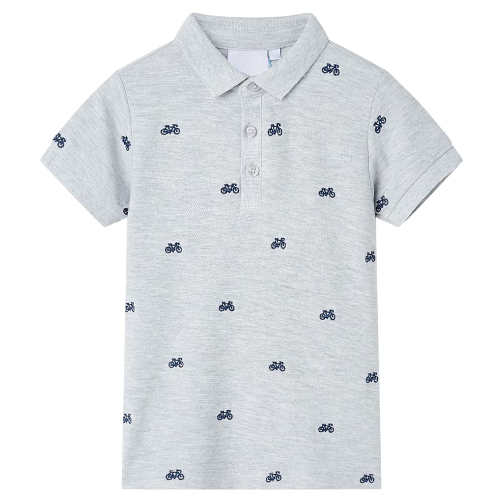 Vidaxl børne poloshirt 116 blandet grå
