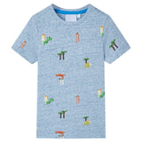 Vidaxl børneshirt 92 blandet blå