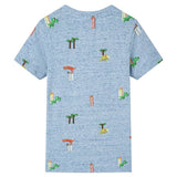 Vidaxl børneshirt 116 blandet blå