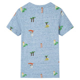 Vidaxl børneshirt 140 blandet blå