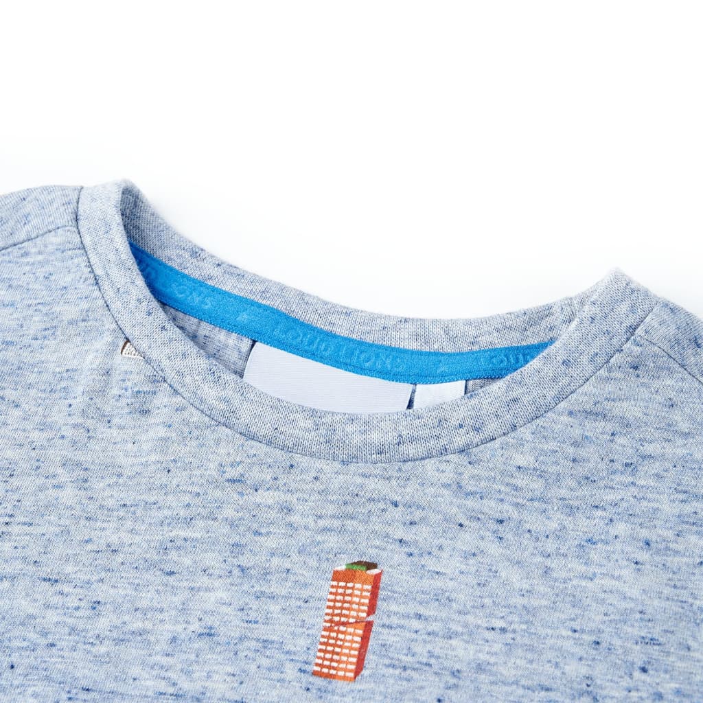 Vidaxl børneshirt 140 blandet blå