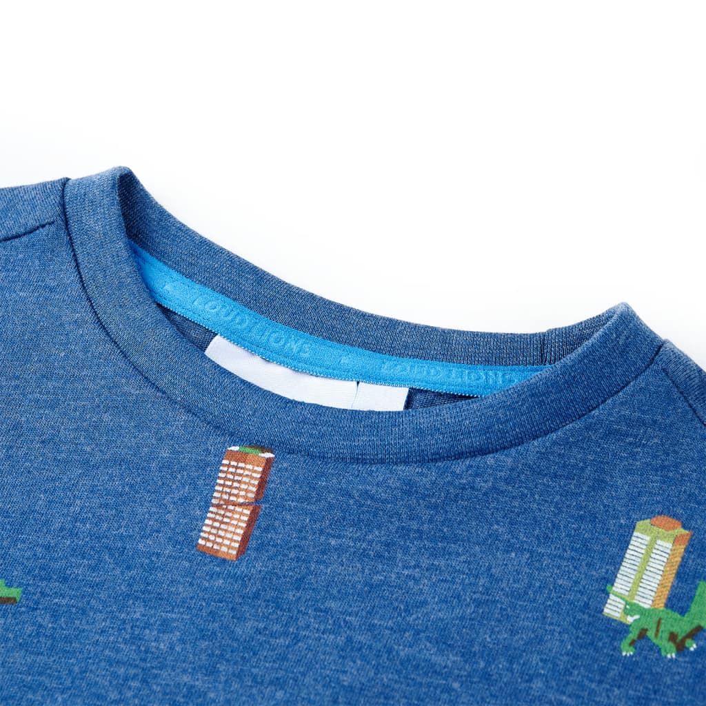 Vidaxl børneshirt 116 blandet mørkeblå