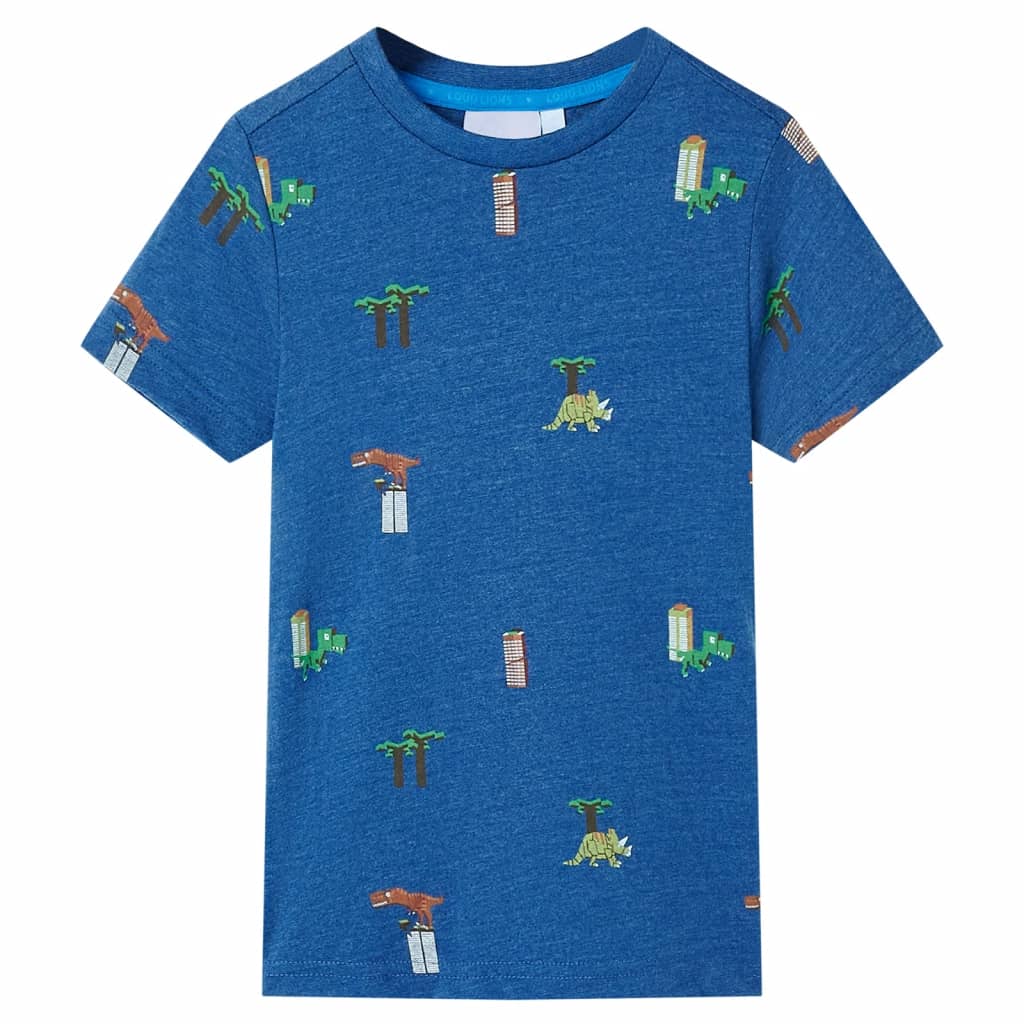 Vidaxl børneshirt 128 blandet mørkeblå