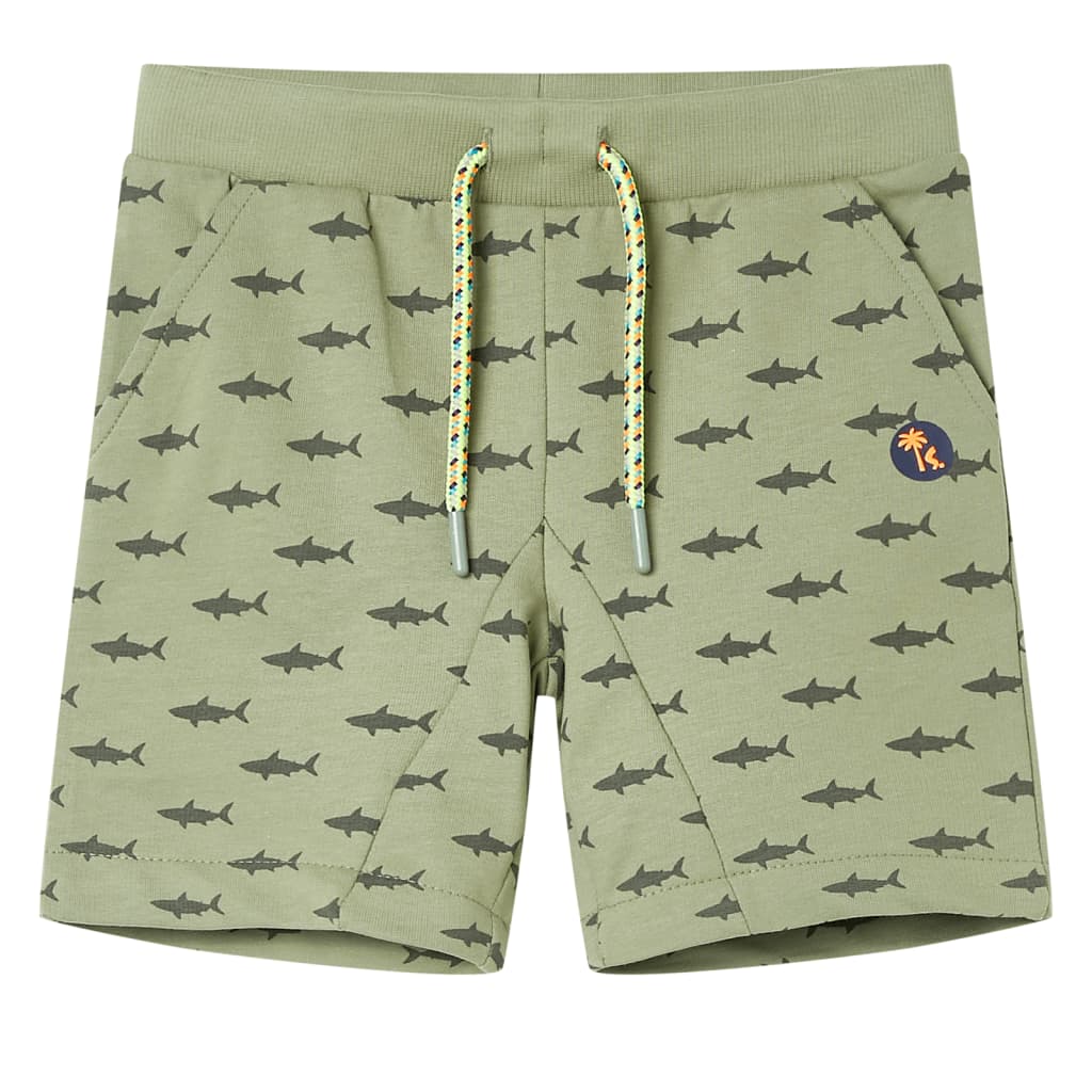 VidaXL Børneshorts med snøre 140 lys khaki