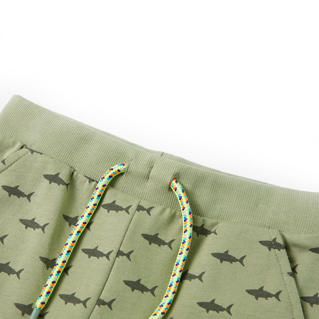 VidaXL Børneshorts med snøre 140 lys khaki