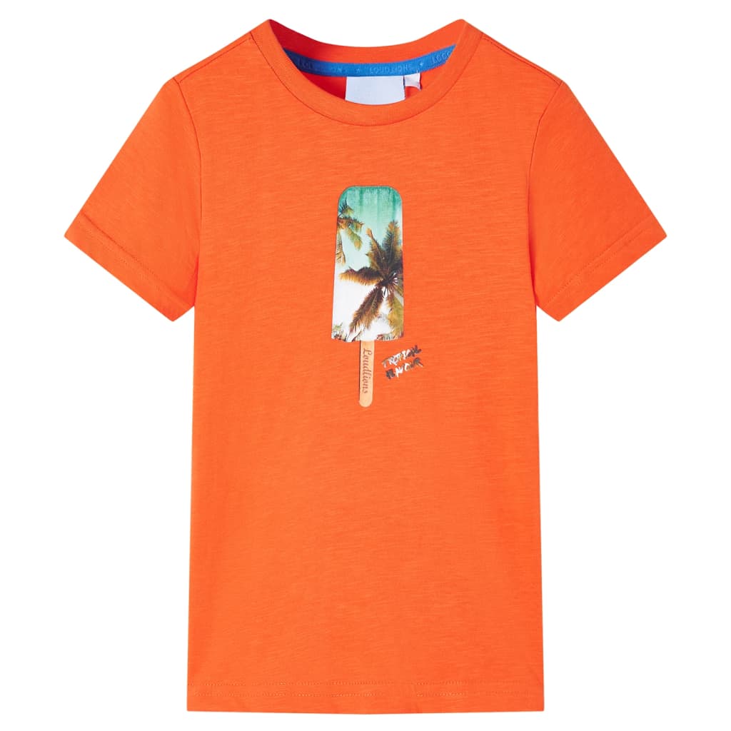 VidaXL Børneskjorte 116 mørk orange