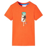 VidaXL Børneskjorte 116 mørk orange