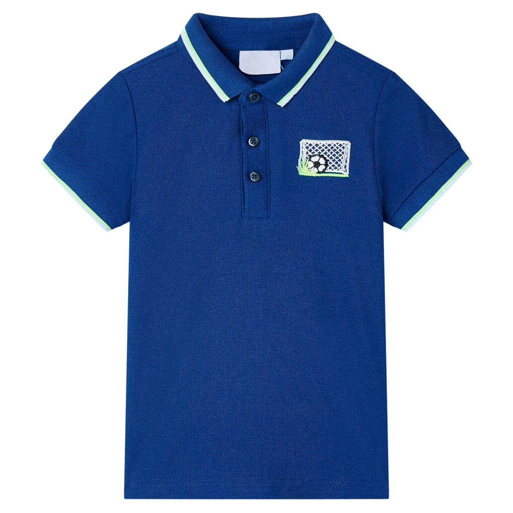 VidaXL børne poloshirt 104 mørkeblå