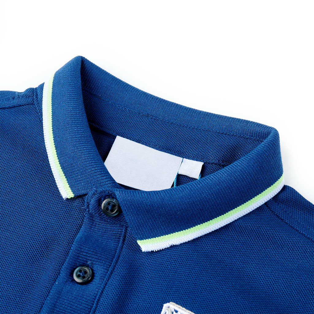 VidaXL børne poloshirt 104 mørkeblå