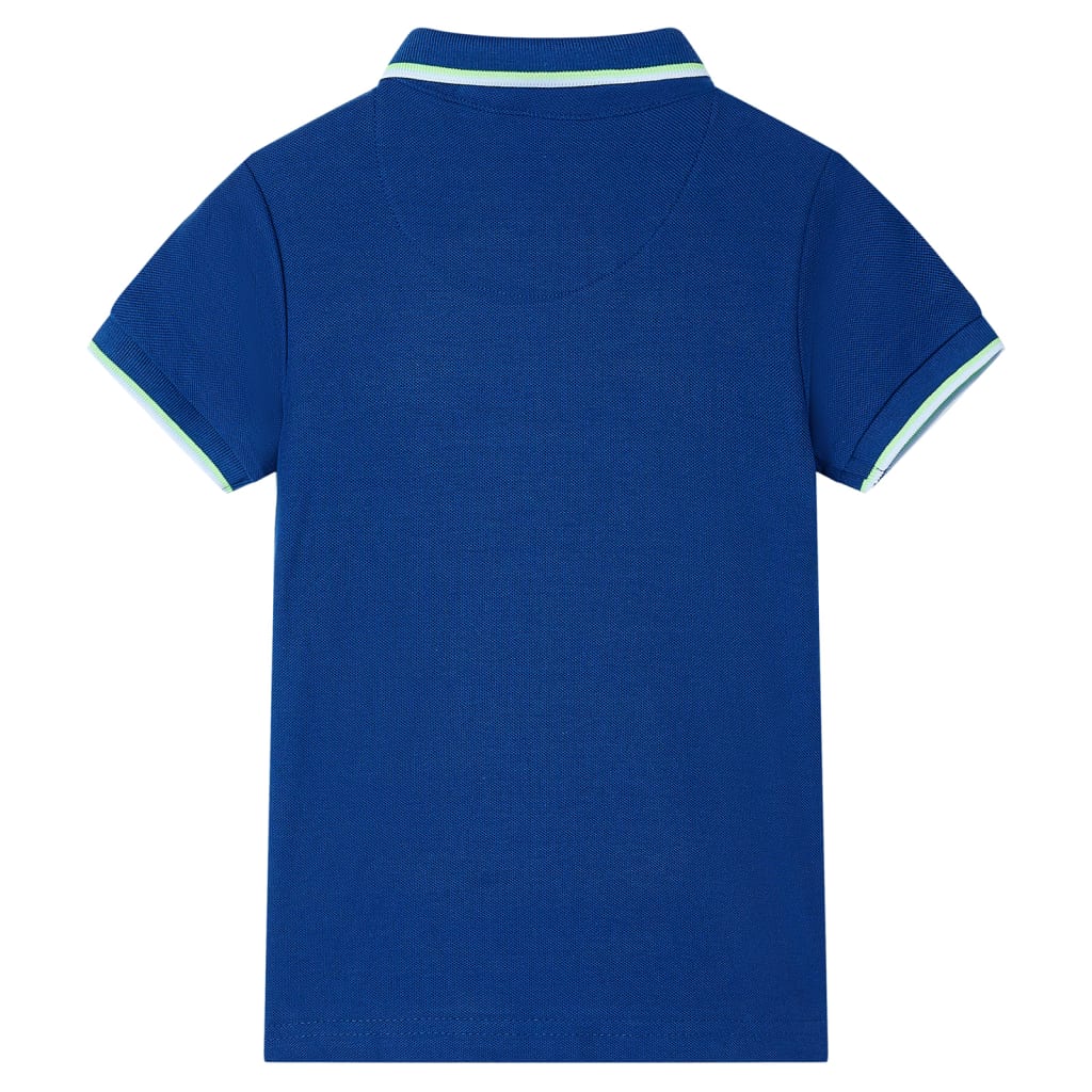 VidaXL børne polo shirt 128 mørkeblå