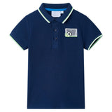 VidaXL børne poloshirt 116 marineblå