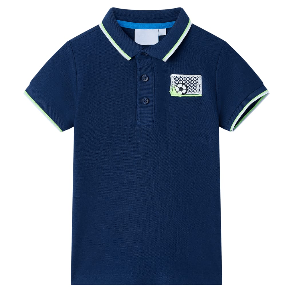 VidaXL børne polo shirt 128 marineblå
