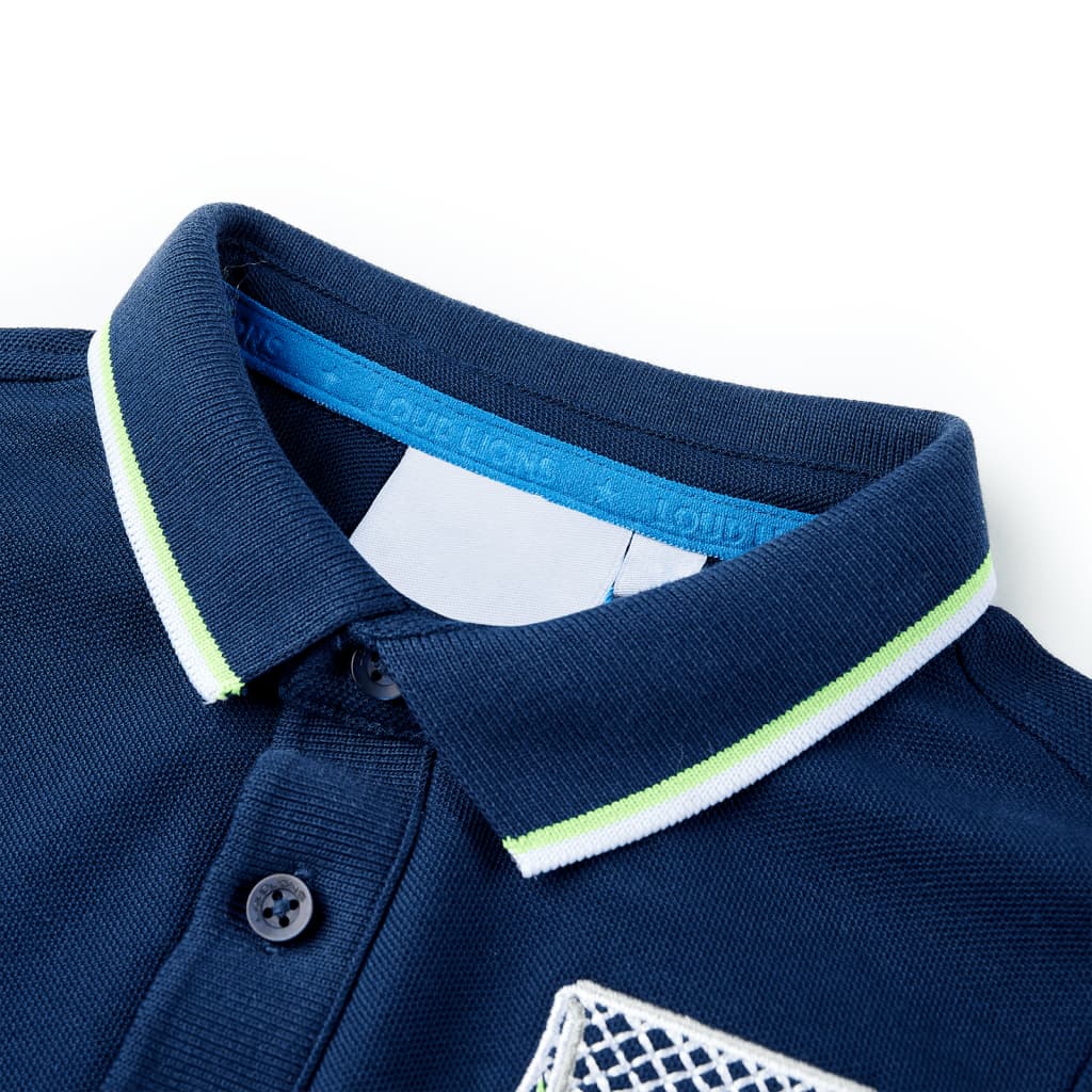 VidaXL børne polo shirt 128 marineblå