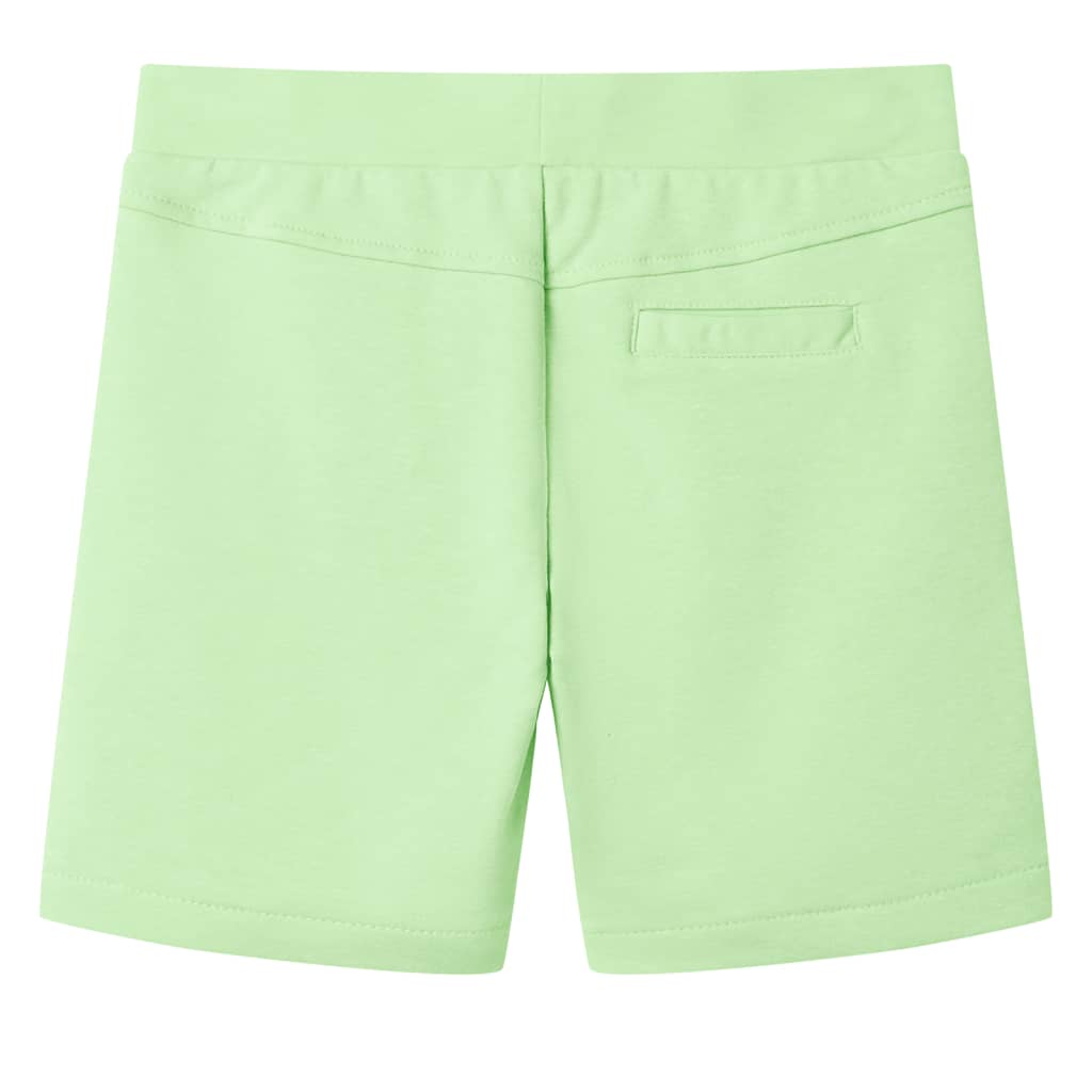 VidaXL Børneshorts 92 fluorescerende grøn