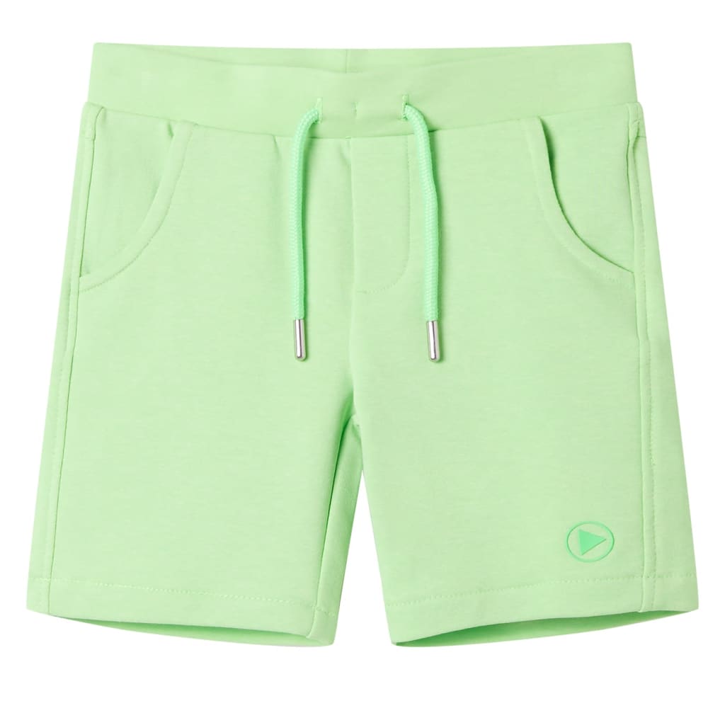 VidaXL Børneshorts 104 fluorescerende grøn