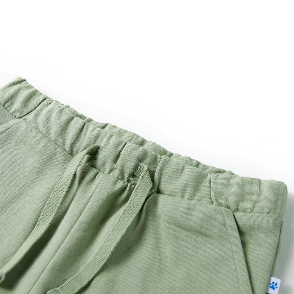 VidaXL Børneshorts med snøre 116 lys khaki
