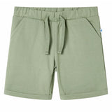 VidaXL Børneshorts med snøre 128 lys khaki