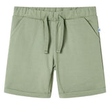 VidaXL Børneshorts med snøre 140 lys khaki