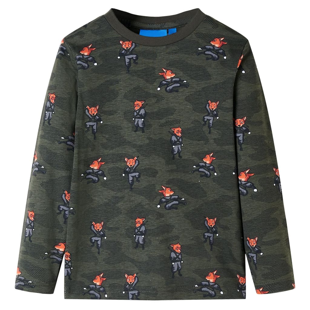 Vidaxl kinderpyjama met lange mouwen 104 kakikleurig
