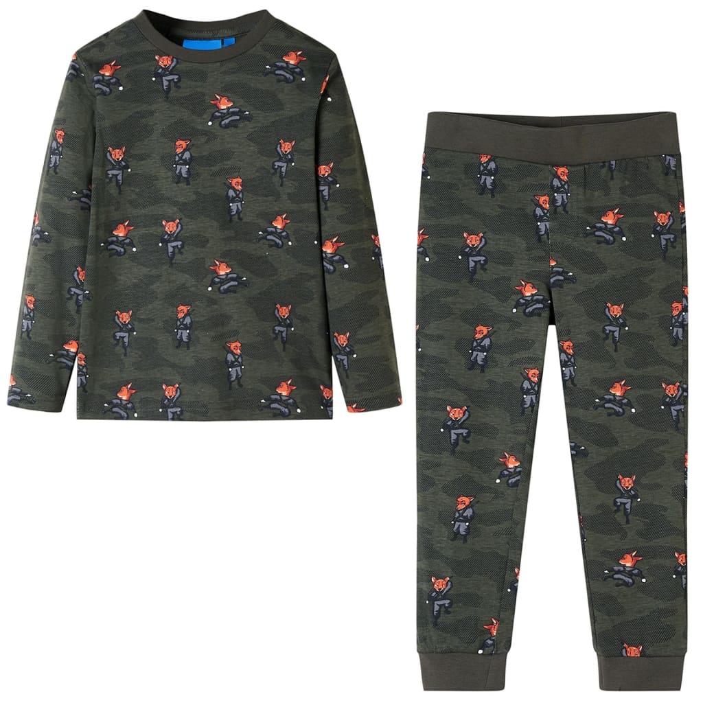 Vidaxl børnepyjamas med lange ærmer 128 khaki
