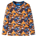 Vidaxl børnepyjamas med lange ærmer 116 cognac farvet