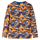 Vidaxl børnepyjamas med lange ærmer 116 cognac farvet