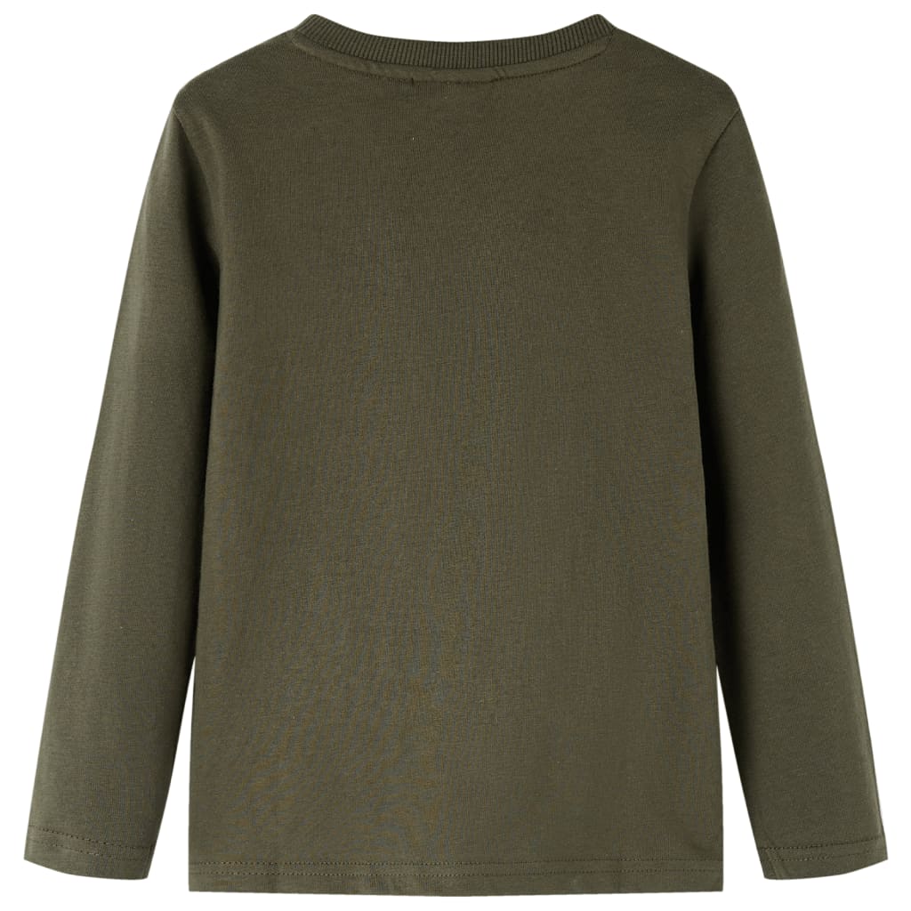 VidaXL Børneskjorte med lange ærmer 104 khaki