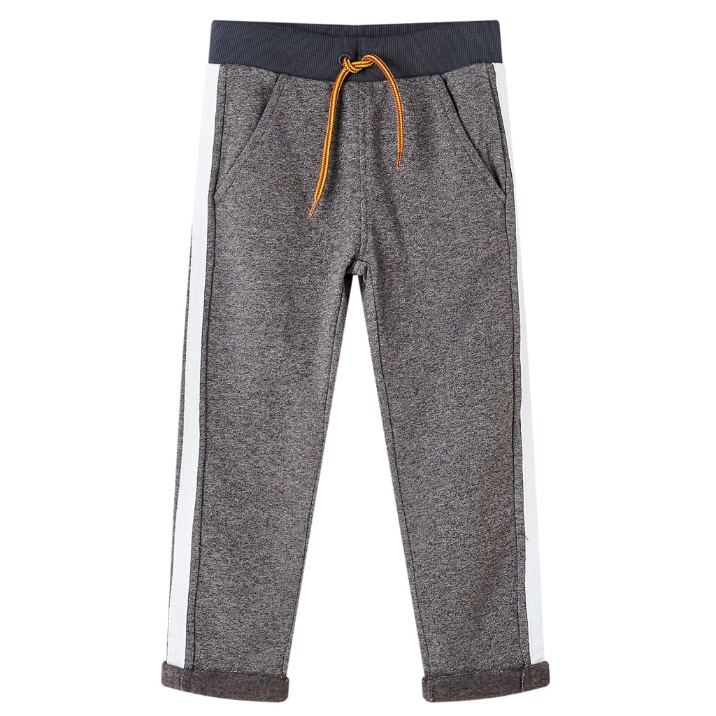 VidaXL Children's jogging pants 128 dark gray melange