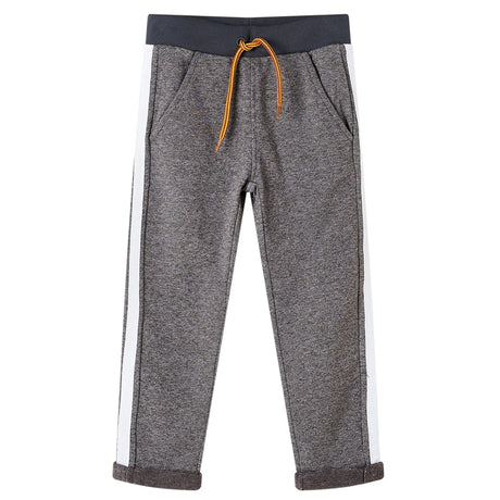 VidaXL Children's jogging pants 128 dark gray melange