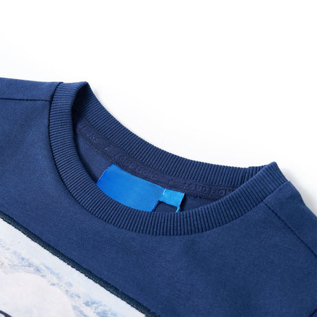 VidaXL børneskjorte med lange ærmer 128 jeans blå