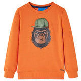 VidaXL børnetrøje 128 mørk orange