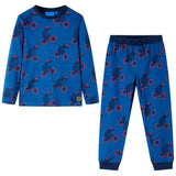Vidaxxl børnepyjamas med lange ærmer 92 benzinfarvet