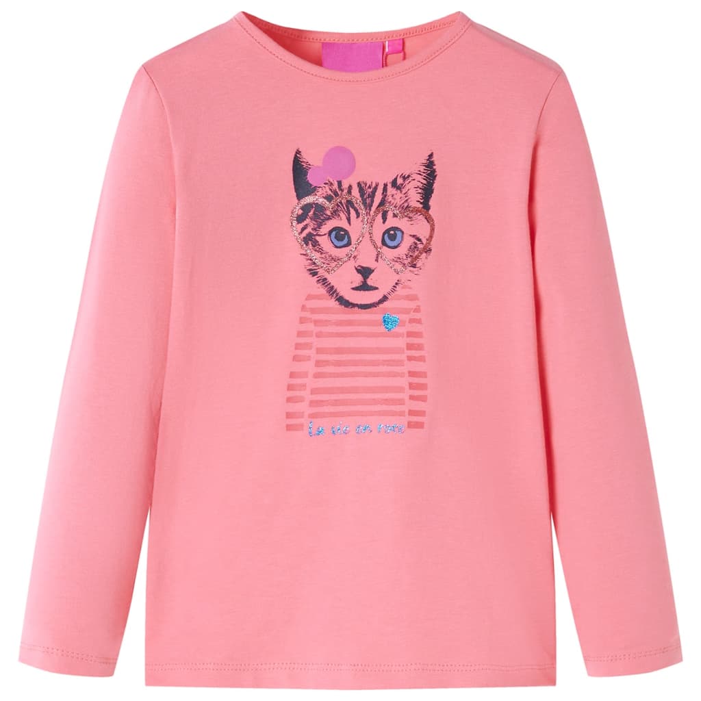 VidaXL Børneskjorte med lange ærmer 92 pink