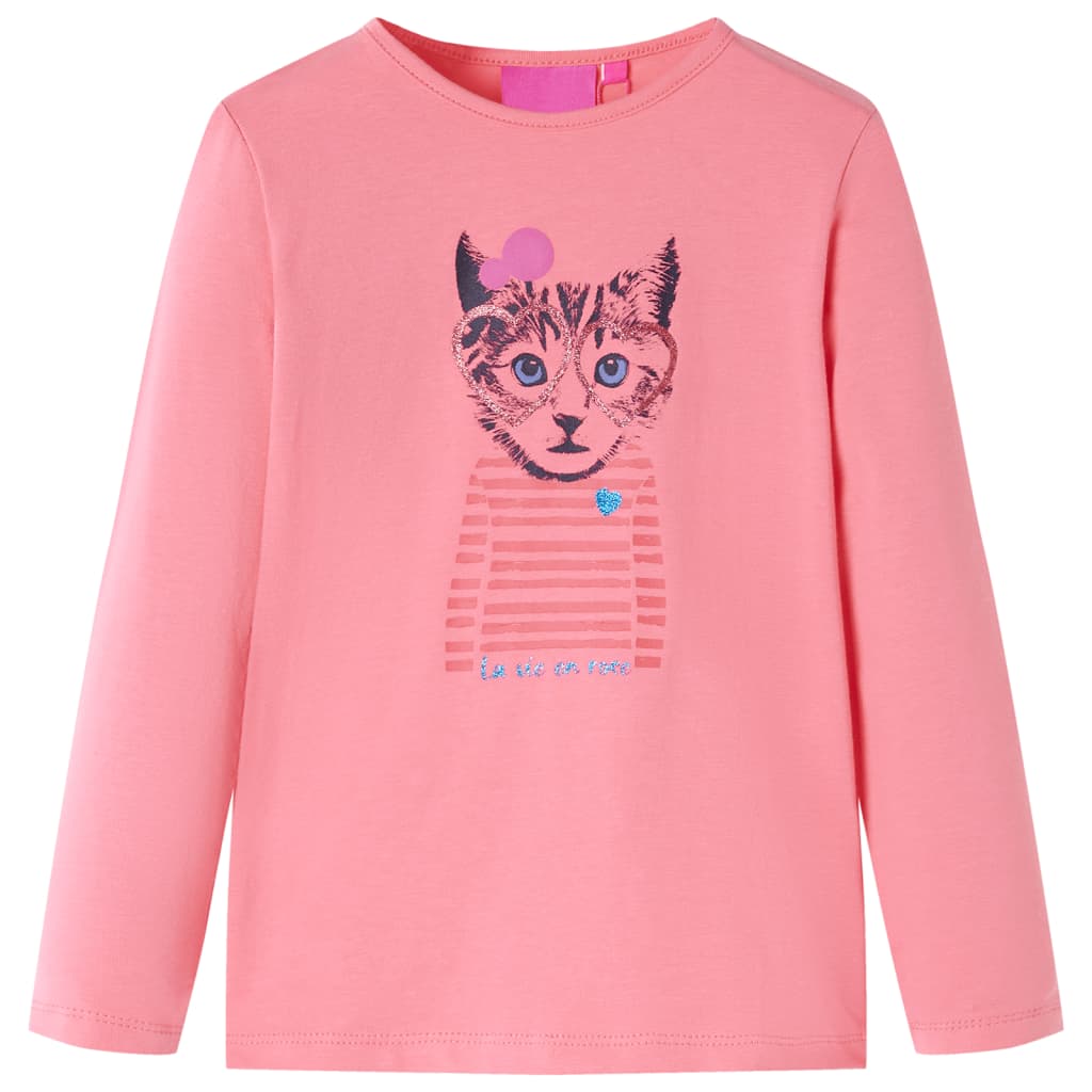 VidaXL børneskjorte med lange ærmer 104 pink