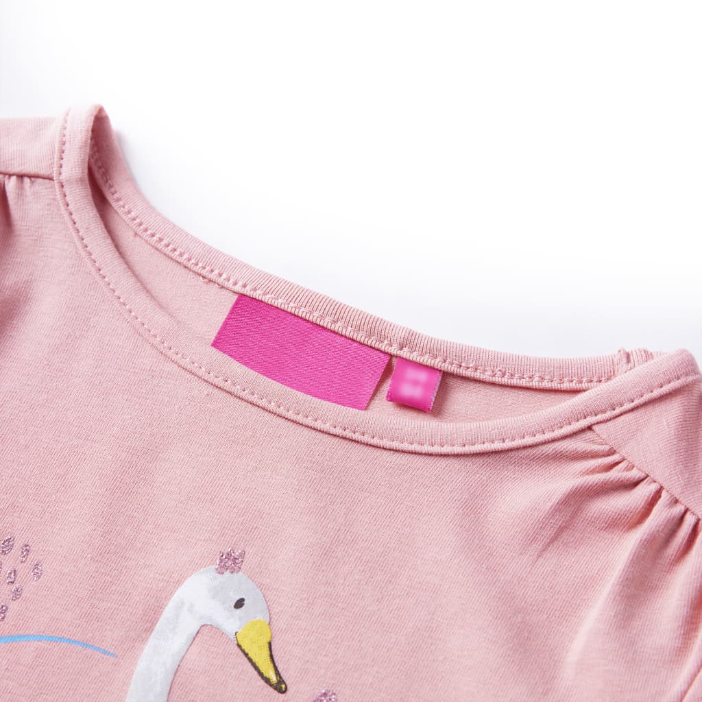 VidaXL børneskjorte med lange ærmer 116 lys pink
