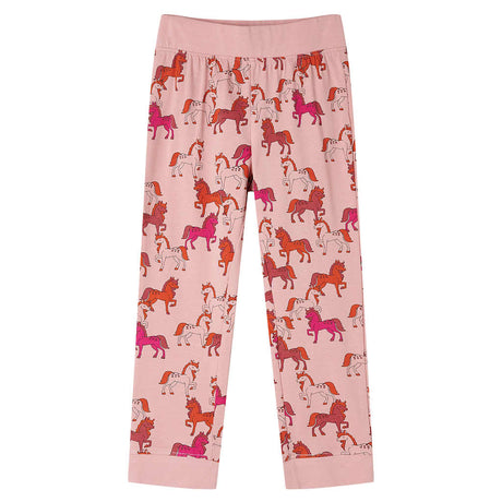 VidaXL børnepyjamas med lange ærmer 92 lys pink