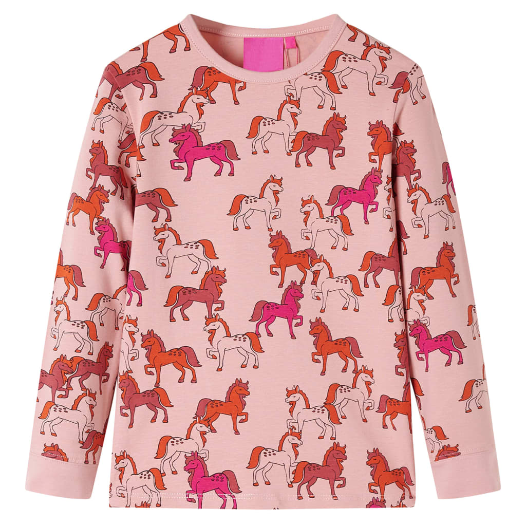 VidaXL børnepyjamas med lange ærmer 104 lys pink