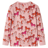 VidaXL Børnepyjamas med lange ærmer 128 lys pink