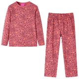 VidaXL Børnepyjamas med lange ærmer 128 old pink