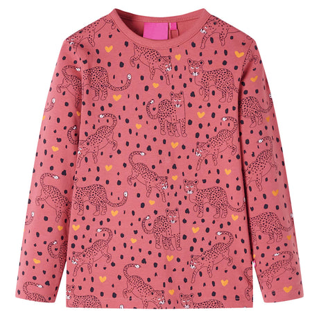 VidaXL Børnepyjamas med lange ærmer 128 old pink