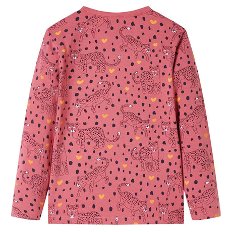 VidaXL Børnepyjamas med lange ærmer 128 old pink