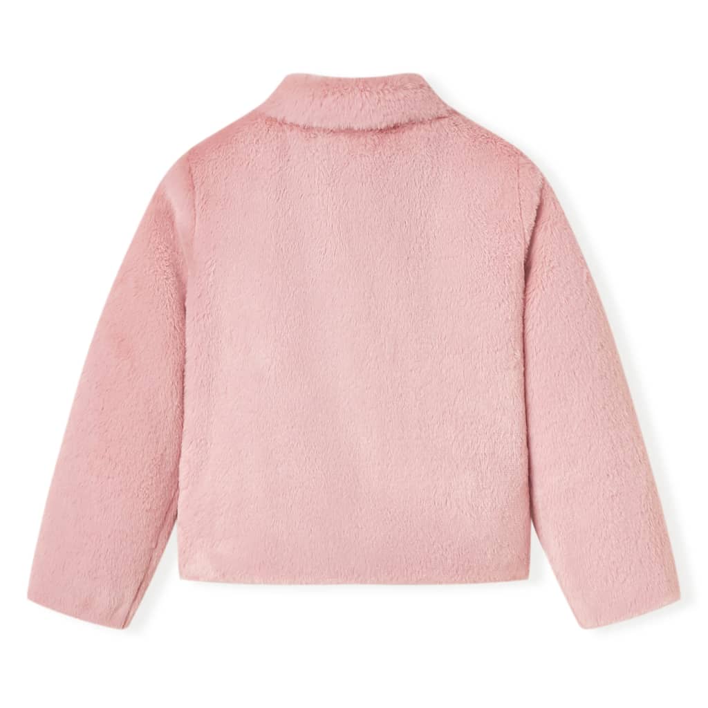 VidaXL børnefrakke 116 kunstpels pink