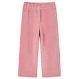VidaXL Børnebukser 116 fløjl Lys pink