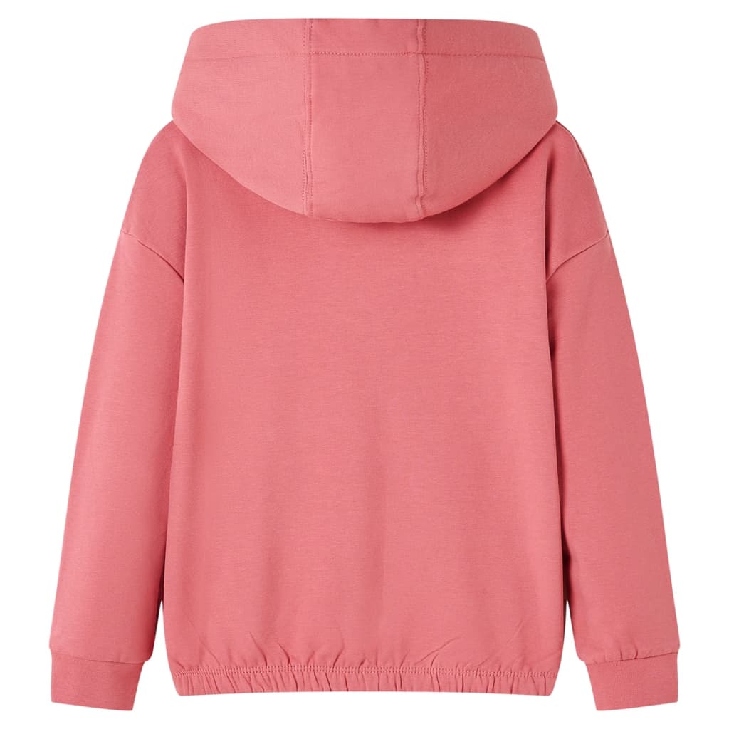 VidaXL børnetrøje med hætte 128 old pink