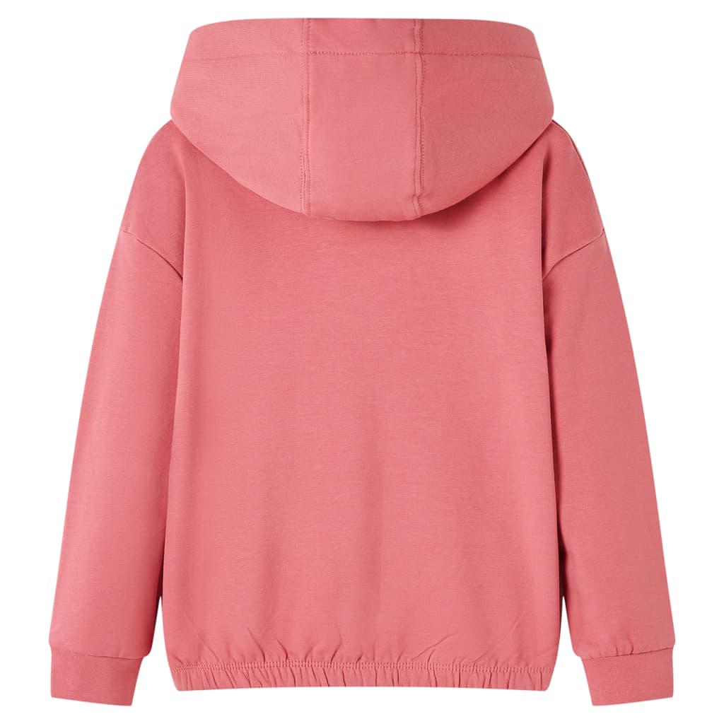 VidaXL Børnetrøje med hætte 140 old pink