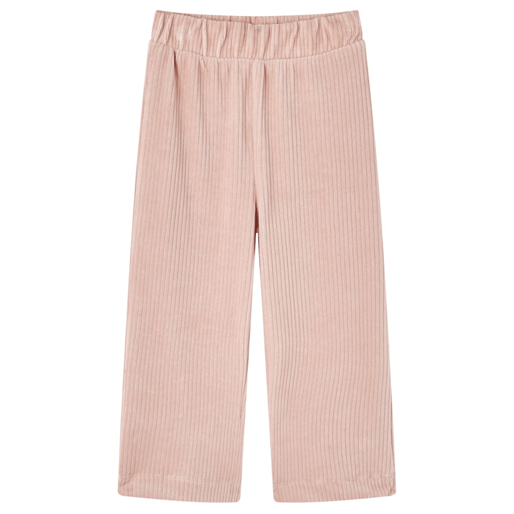 VidaXL Børnebukser 104 fløjl Lys pink